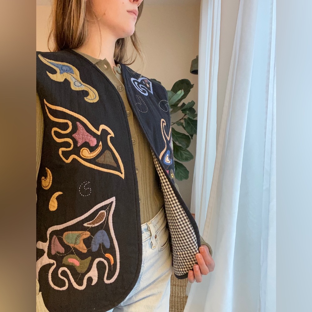 Vintage Reversible Quilted Vest size 0-6